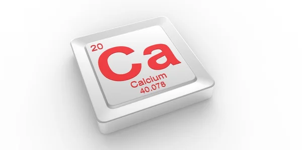 Ca symbol 20 material for Calcium chemical element of the periodic table — Stock Photo, Image