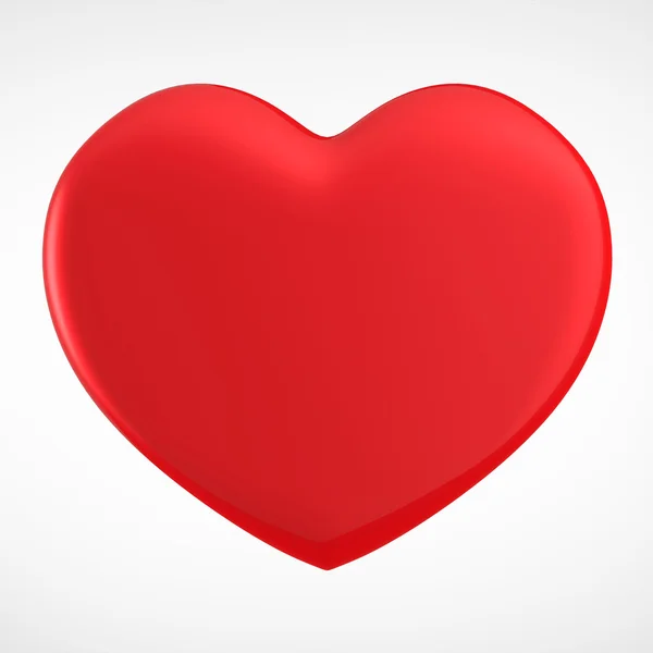 3D red Heart Shape on a white background — Stock Photo, Image