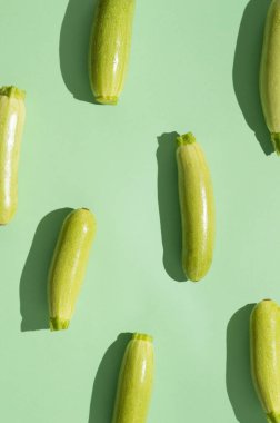 Taze kabak deseni. Yeşil tek renkli renk.