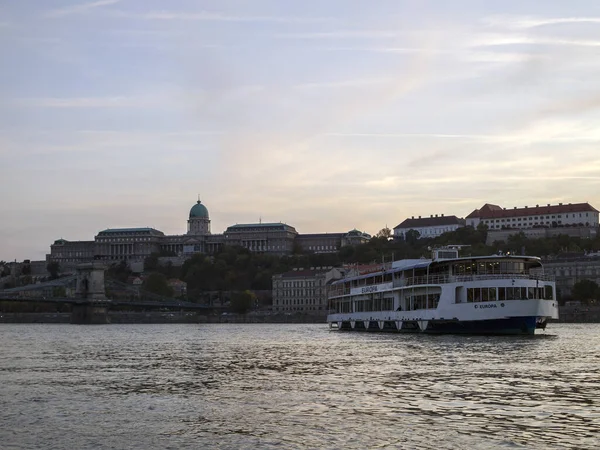 Kilátás Europa Hajóra Dunára Budapest Magyarország 2019 Október — Stock Fotó