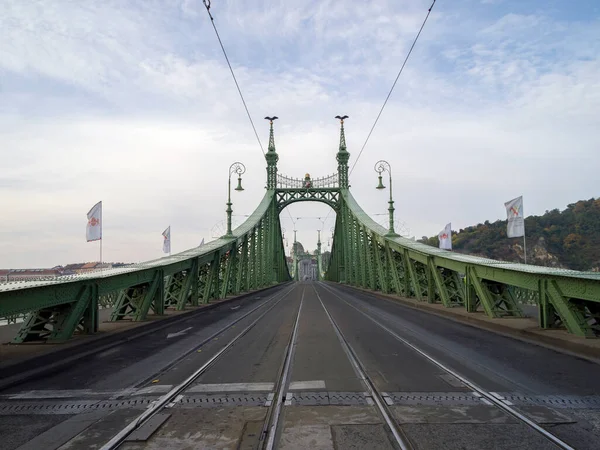 Kilátás Szabadság Hídra Budapest Magyarország 201 Október — Stock Fotó