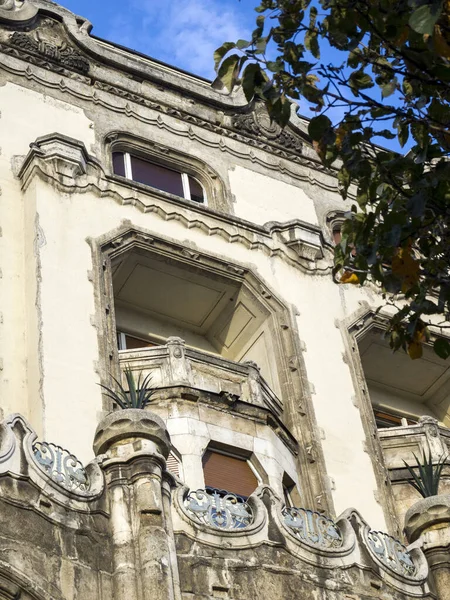 Partie Façade Bâtiment Hôtel Gellert Budapest Hongrie Octobre 2019 — Photo