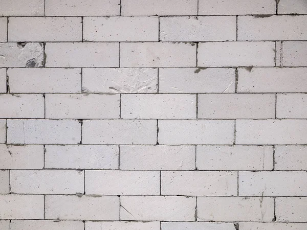Stará Zeď Hrubých Bílých Cihel Prázdný Ošuntělý Povrch — Stock fotografie