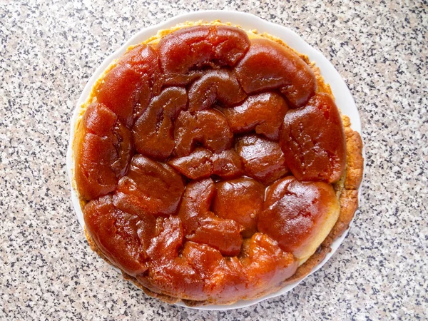 Tarte Tatin Tradiční Francouzský Jablečný Koláč Stock Snímky