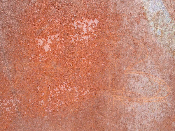 Una Pieza Roja Marrón Metal Oxidado Con Manchas Pintura Fondo —  Fotos de Stock