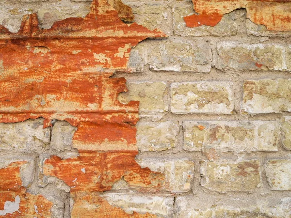 Una Parete Grigia Pastello Con Macchie Luminose Colorate Vernice Arancione — Foto Stock