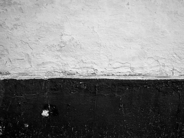 View Old Plaster Wall Surface Damaged Cracked Stained Black White — Stock Photo, Image