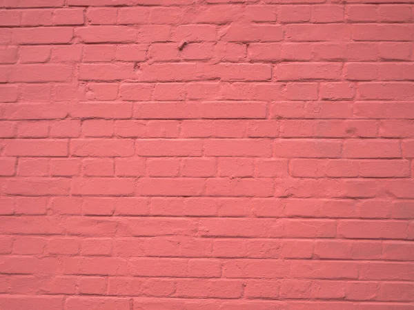Pastelově Růžová Zeď Abstraktní Pozadí Cihlovou Texturou — Stock fotografie