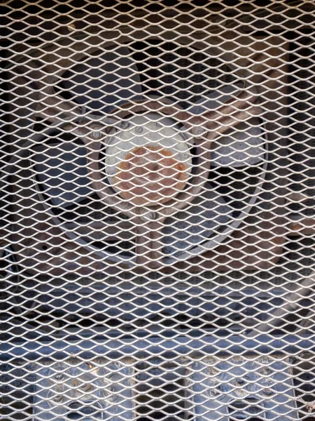 View Aged Rusty Fan Metal Grill Old Technologies — Stock Photo, Image