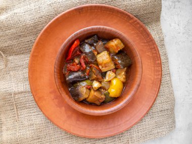 Lezzetli bir ratatouille manzarası..