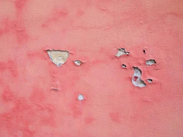 Pintura Rosa Está Desprendiendo Pared Antigua Superficie Dañada — Foto de Stock