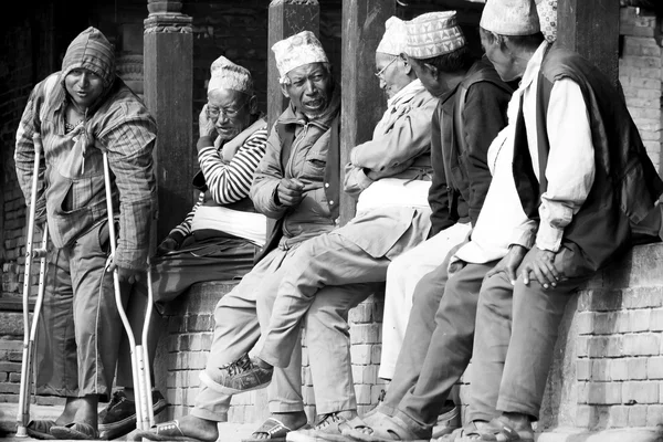 Siyah beyaz portre Newars Bhaktapur, Nepal