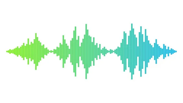 Soundwave Πράσινο Και Μπλε Κλίση Τεχνολογία Ισοσταθμιστή Ήχου Μουσική Παλμών — Διανυσματικό Αρχείο
