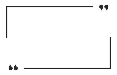 Çerçeveden alıntı. Açıklamalar veya yorumlar için boş alıntıların şablon tasarımı kare. Mesaj tipografisi, cümle ve alıntı. Vektör illüstrasyonu