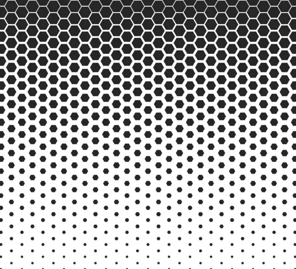 Altıgen yarım ton şekilleri beyaz arkaplanda izole edilmiş. Modern soyut geometrik doku. Bilim-Kurgu duvar kağıdı için şablon tasarımı, teknoloji posteri. Vektör illüstrasyonu