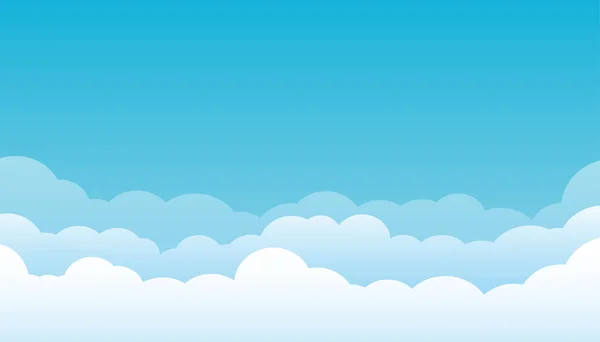 Blue Sky Clouds Background Sky Nature Landscape Template Design Poster — 스톡 벡터