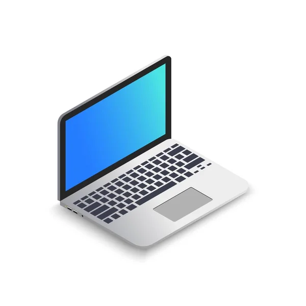 Isometric Laptop Notebook Isometry Icon Template Design Advertising Business Education — Image vectorielle