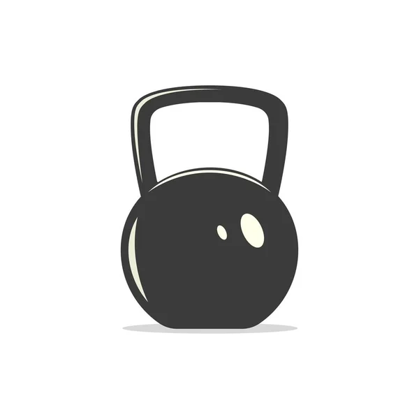 Kettlebell图标 举重运动器械 健身俱乐部会徽 — 图库矢量图片