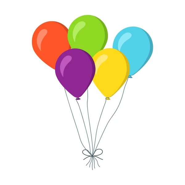 カラフルな風船の束 誕生日 イベント カーニバル お祝い 記念日や休日のパーティーのためのテンプレートデザイン ベクターイラスト — ストックベクタ