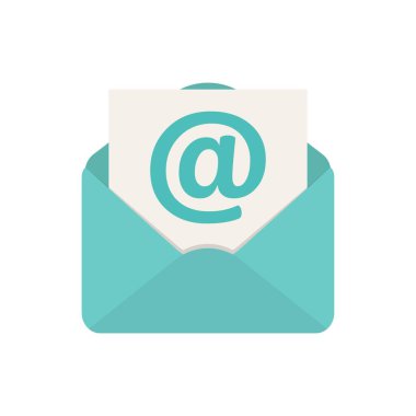 E- posta simgesi. Web ya da mobil uygulama için şablon tasarımı. Vektör illüstrasyonu