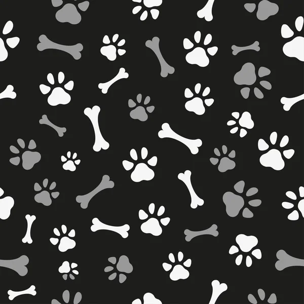 Evcil hayvan pençesi ve kemiksiz kalıp ikonu. Hayvan ayak izi. Kedi, köpek, ayı. Duvar kağıtları için şablon tasarımı dokusu, şablon dolguları, web sayfası arkaplanları, yüzey dokuları. Vektör illüstrasyonu