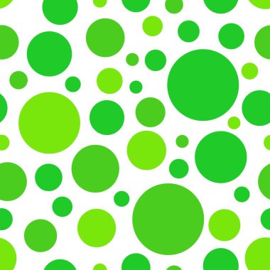 Yeşil daireler pürüzsüz desen. Poster, afiş, duvar kağıtları, web sayfası arkaplanları, yüzey dokuları için şablon tasarımı. Vektör illüstrasyonu