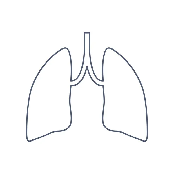 人类肺图标 器官符号 网页或移动应用程序模板设计 矢量说明 — 图库矢量图片