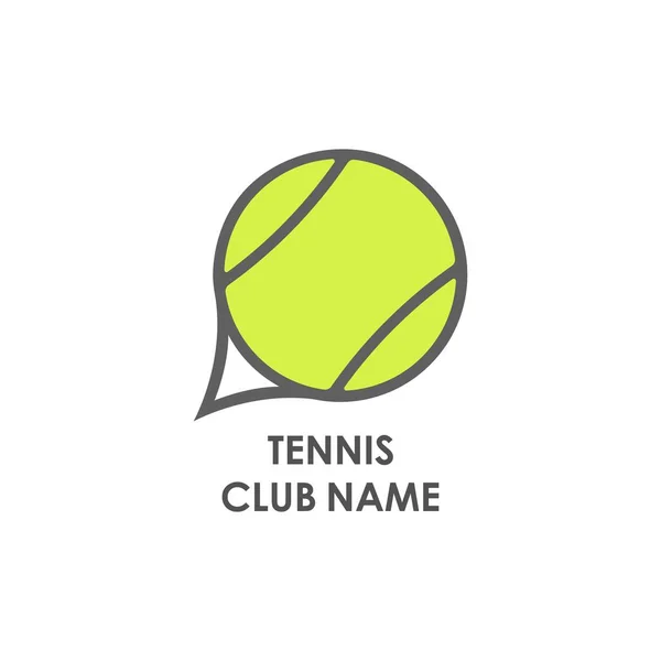 Logo Club Tennis Emblème Icône Signe Modèle Élément Conception Pour — Image vectorielle