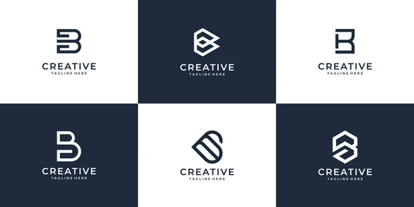 Set Lettera Creativa Logo Vettore Disegno Bundle Ispirazione Logo Può — Vettoriale Stock