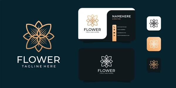 Beauty Monogramm Blume Logo Vektor Design Konzept Für Wellness Unternehmen — Stockvektor