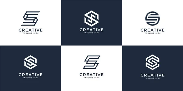Set Van Moderne Letter Logo Icoon Collectie Voor Modern Bedrijf — Stockvector