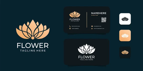 Luxe Beauty Bloem Logo Vector Concept Voor Spa Logo Kan — Stockvector