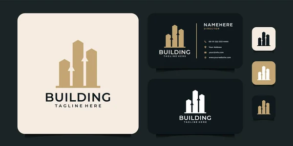 Het Bouwen Van Onroerend Goed Logo Ontwerp Concept Inspiratie Logo — Stockvector