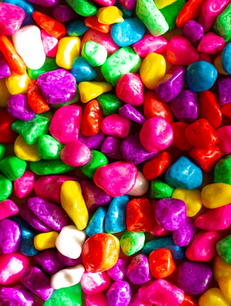 Fondo Fondo Pantalla Piedras Brillantes Pequeñas Multicolores Dulces Coloreados Dulces — Foto de Stock