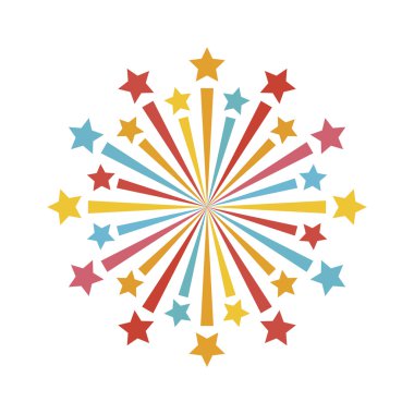 Havai fişek tasarım beyaz 