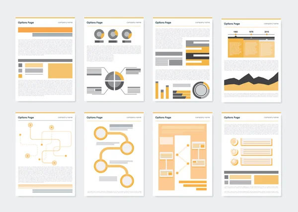 Business infographics elements for corporate brochures — Stock Vector