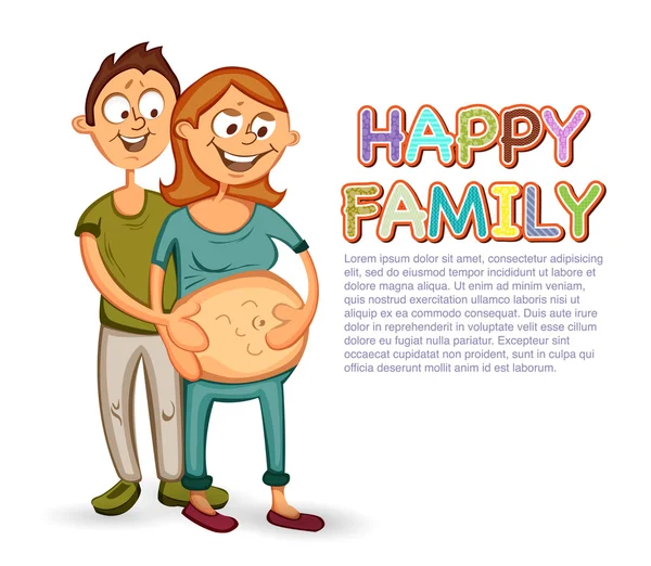 Happy family. married couple — Stock Vector