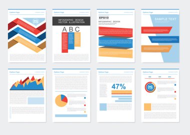 Infographics öğeleri düz iş tarzı