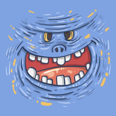 karikatür komik canavar