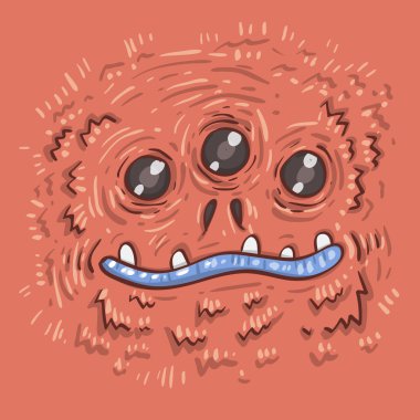 karikatür komik canavar