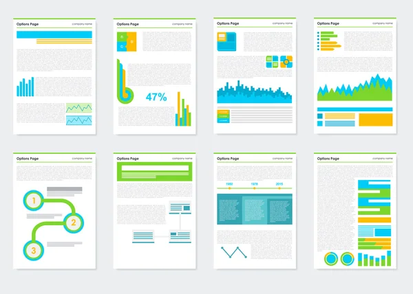 Éléments d'infographie dans un style d'affaires plat — Image vectorielle