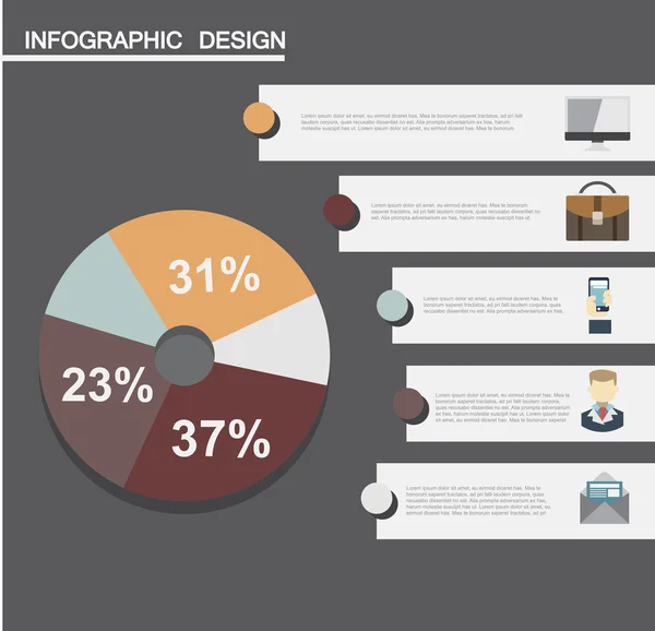 Modern Design Minimal infographic template — Stock Vector