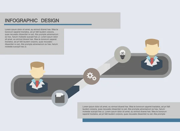 Design moderno Modelo infográfico mínimo — Vetor de Stock