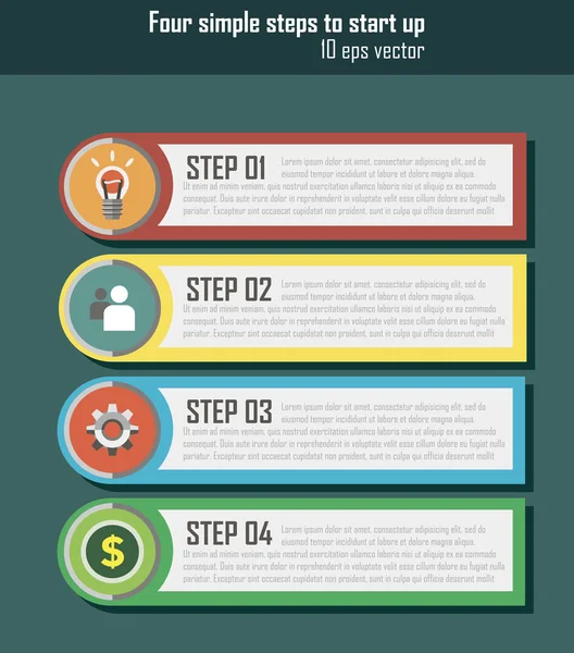 Infographic 시작에 대 한 Ui — 스톡 벡터