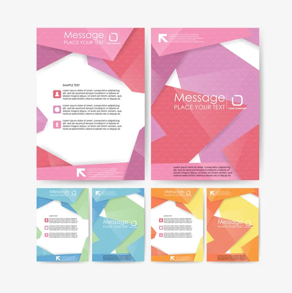 Abstract Triangle Brochure — Stock Vector