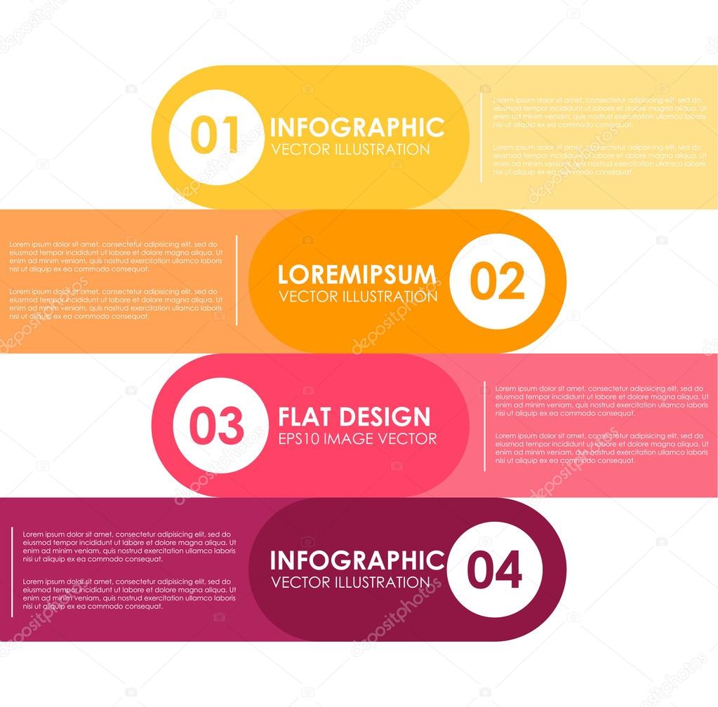 Design clean number banners template