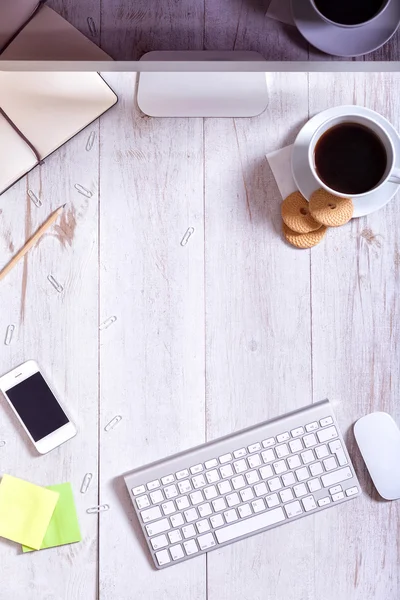 Workplace top view — Stock Photo, Image