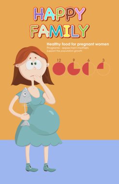 Pregnancy and a healthy diet clipart