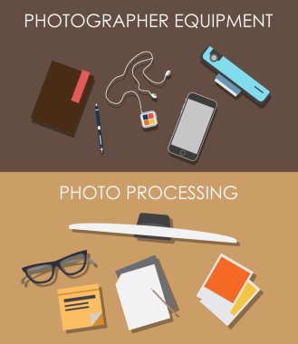 Fotoğrafçı ekipman simgeler