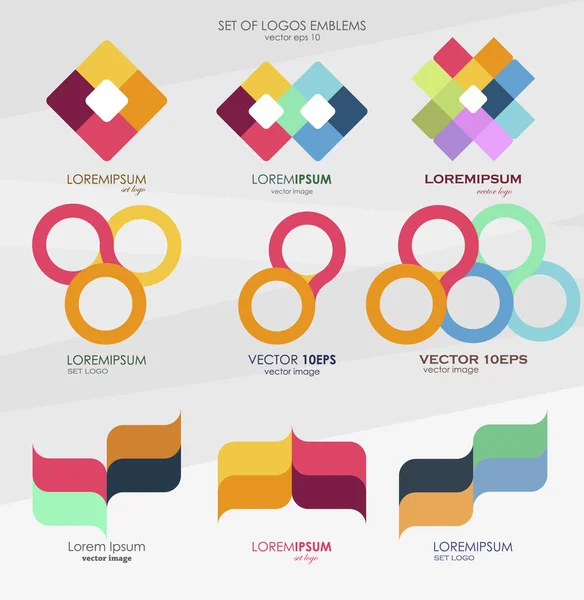Abstract logos and icons — Stock Vector